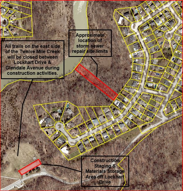 Map showing location of construction limits