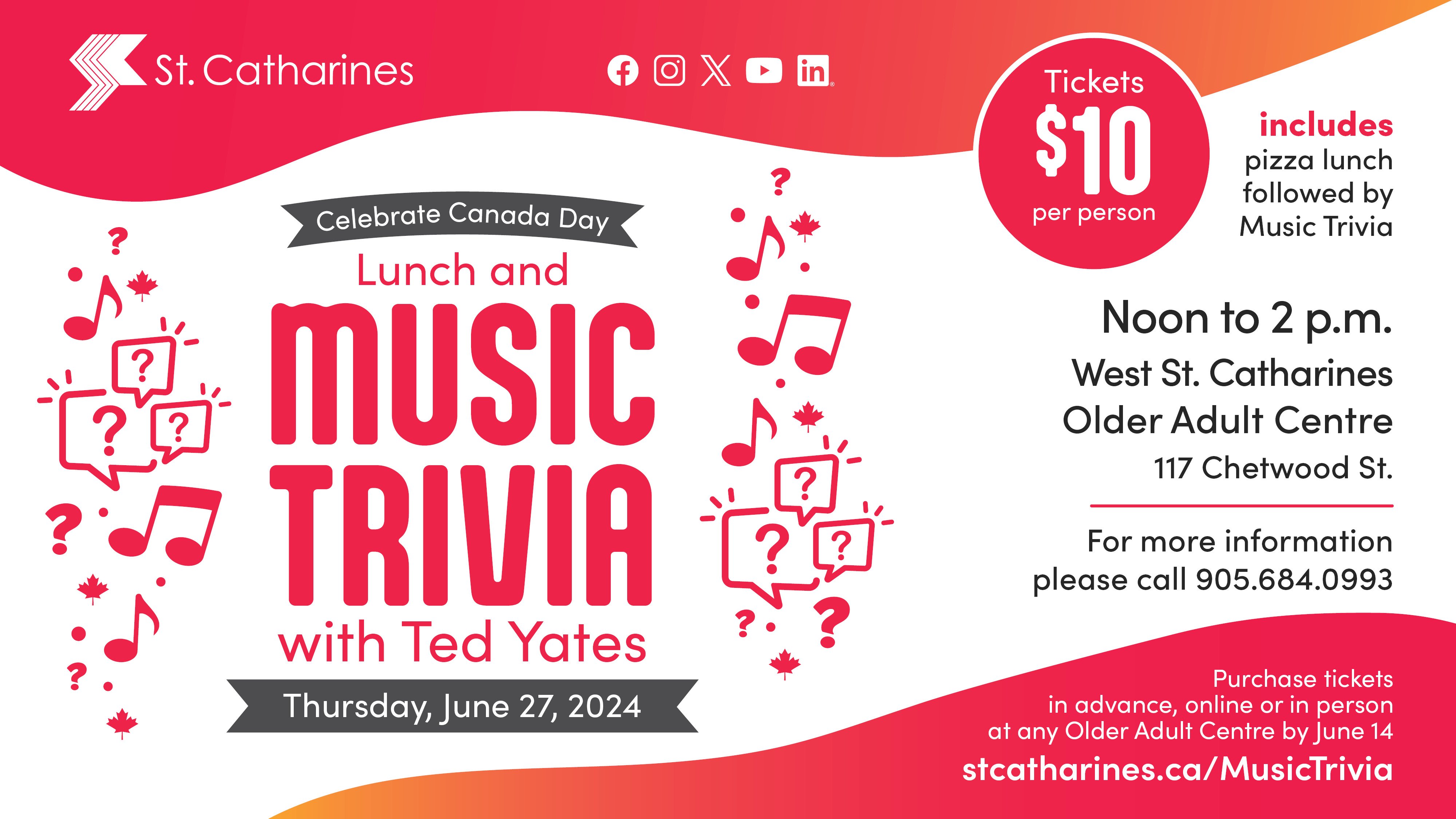 Lunch and Music trivia graphic