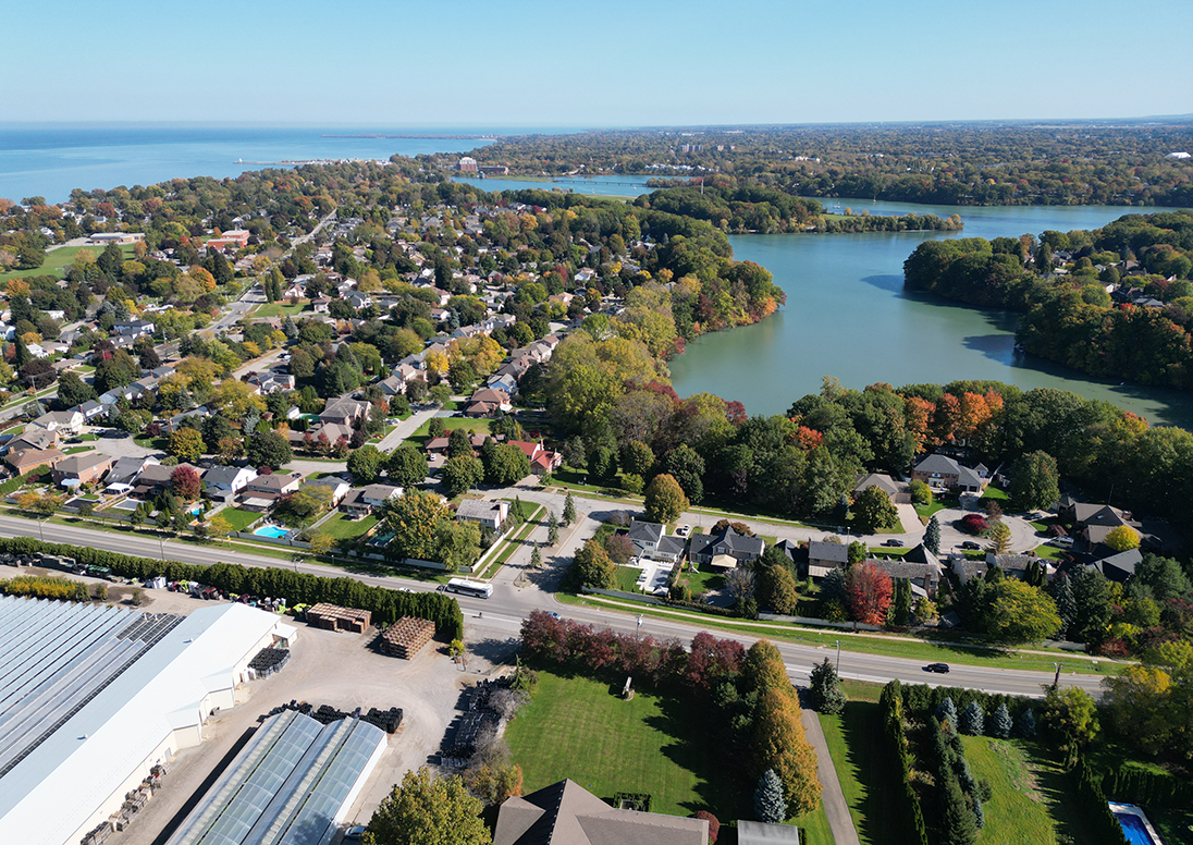 Ariel view of St. Catharines