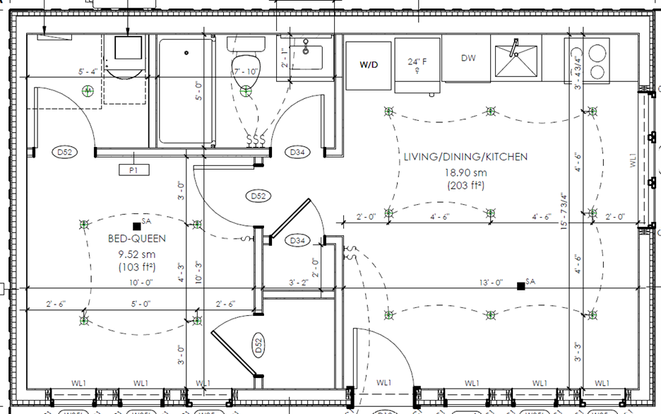 Axe One Bedroom Floorplan